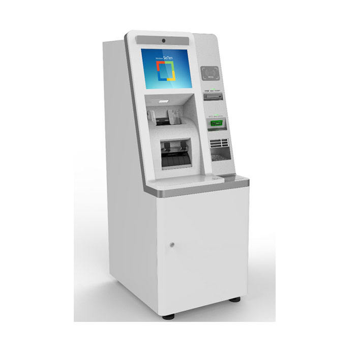 περίπτερο μηχανών ATM ανταλλαγής ξένου νομίσματος οθόνης 220V 17» με τον αποδέκτη και το διανομέα μετρητών